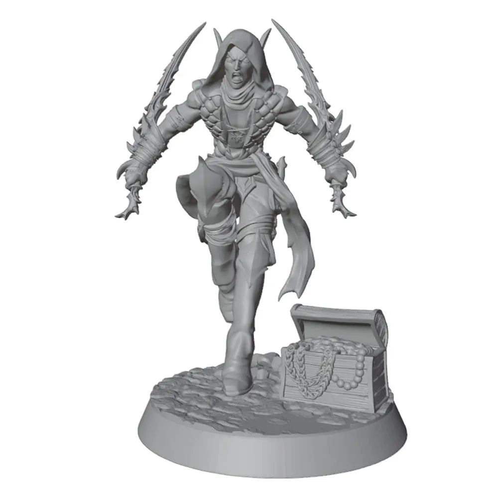 1/24 1/24 Demonic Assassin, Resin Model Figure Kit, Fantasy Theme, Unassembled and Unpainted