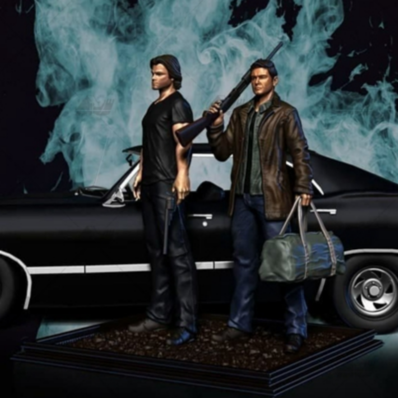 75mm Modern Supernatural Hunters, 2 Figures, Resin Model Figure Kit, Unassembled and Unpainted