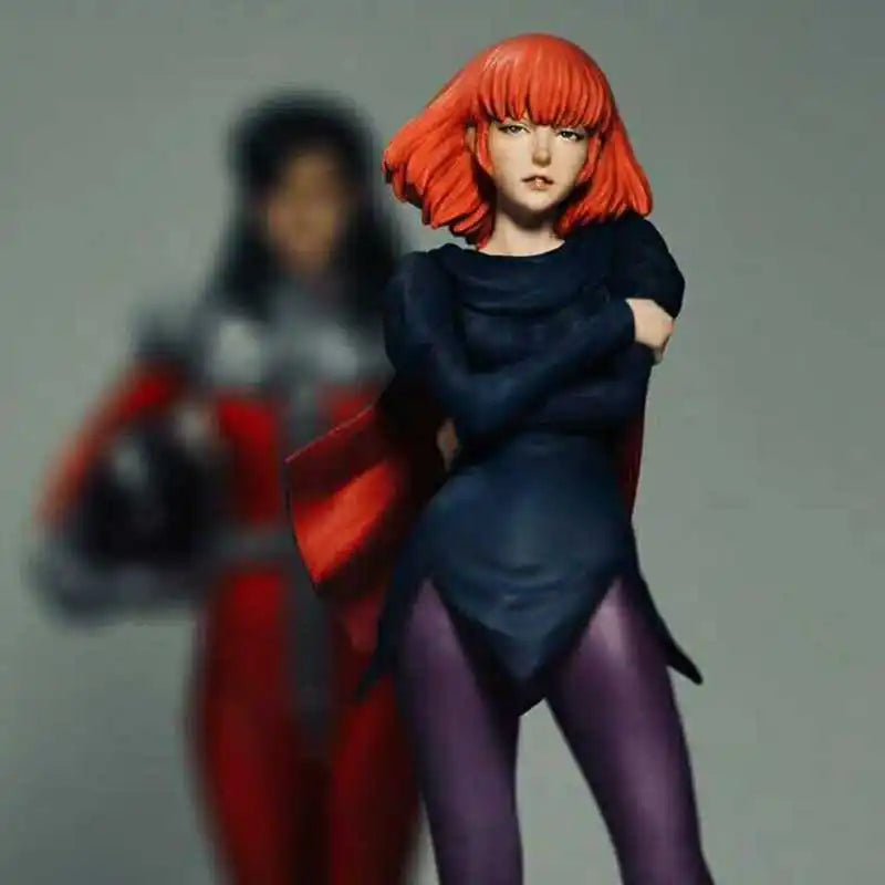 1/20 Pink-Haired Anime Female with Red Cape, Resin Model Figure Kit, Anime Theme, Unassembled and Unpainted