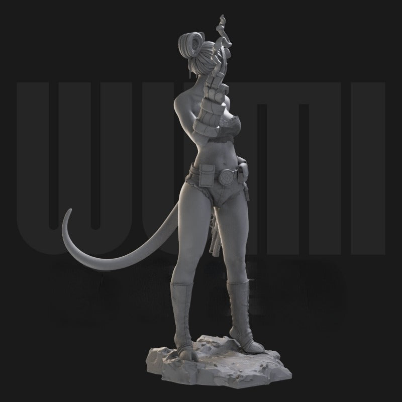 1/24 Female Hell Demon, Resin Model Figure Kit, Fantasy Theme, Unassembled and Unpainted