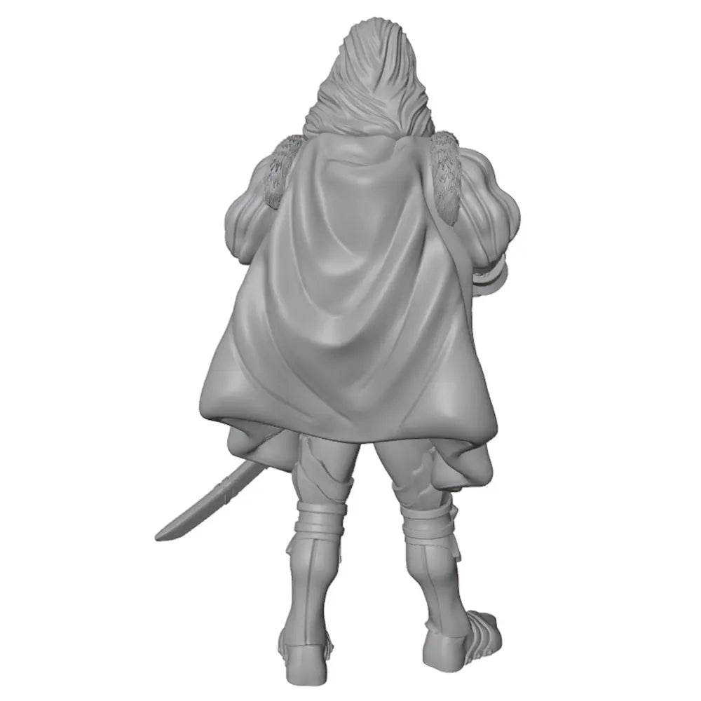 75mm Medieval Fantasy Officer, Resin Model Figure Kit, Unassembled and Unpainted