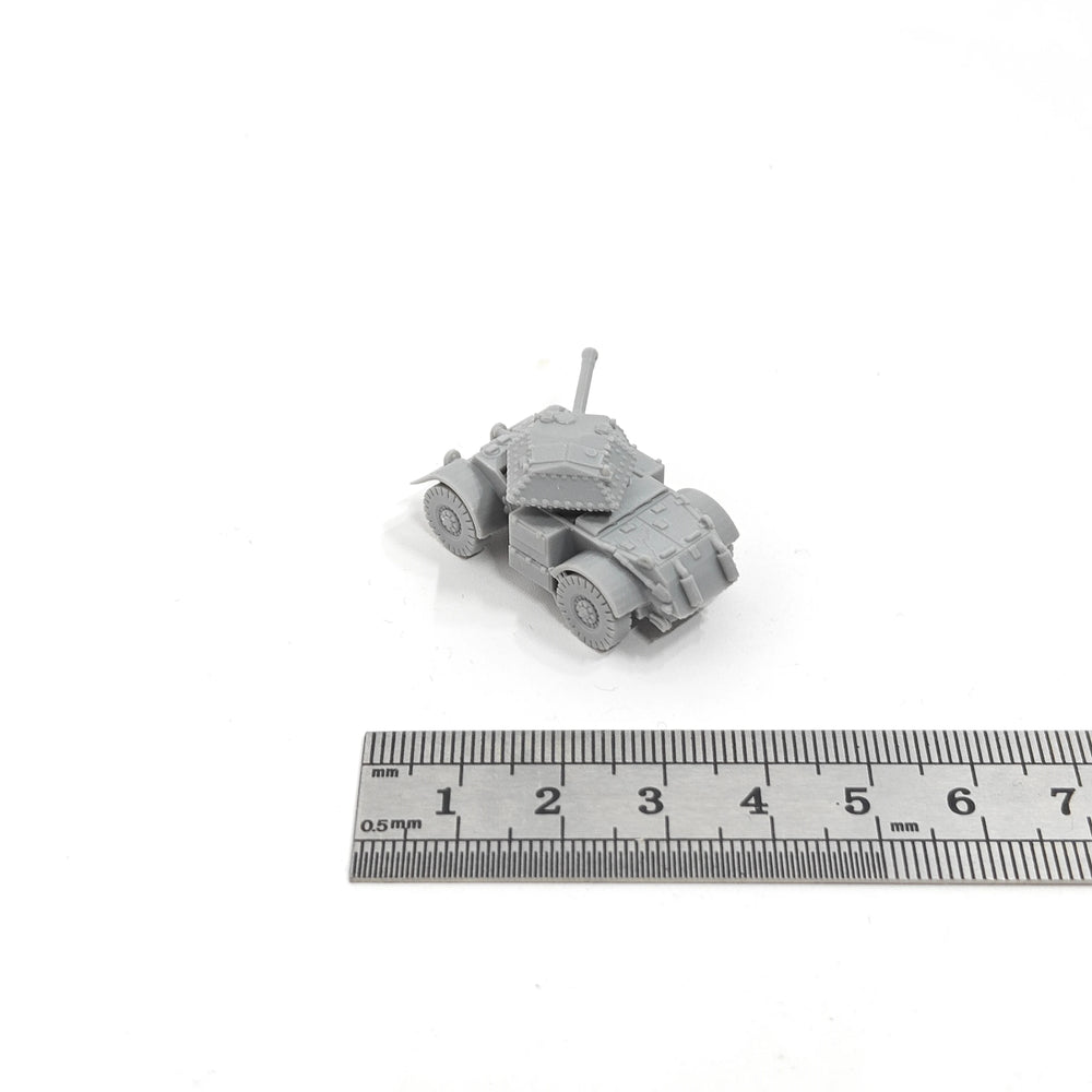 1/144 WWII British Staghound Mk III Armored Car, Resin Model Vehicle Kit, Unassembled and Unpainted