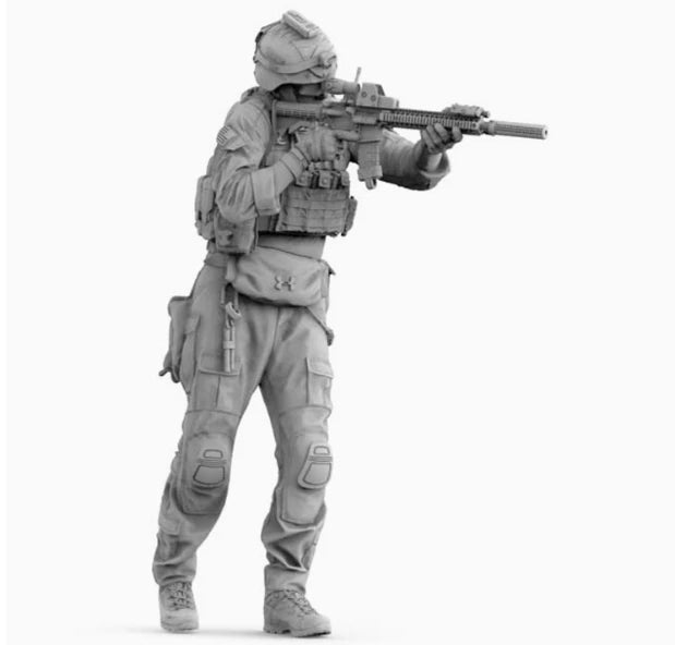1/16 Modern US Special Operations Soldier, Resin Model Figure Kit, Unassembled and Unpainted