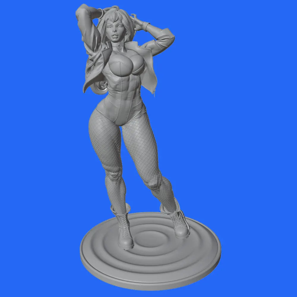 1/24 Contemporary Pin-up Females with Long Hair, Resin Model Figure Kit, Unassembled and Unpainted