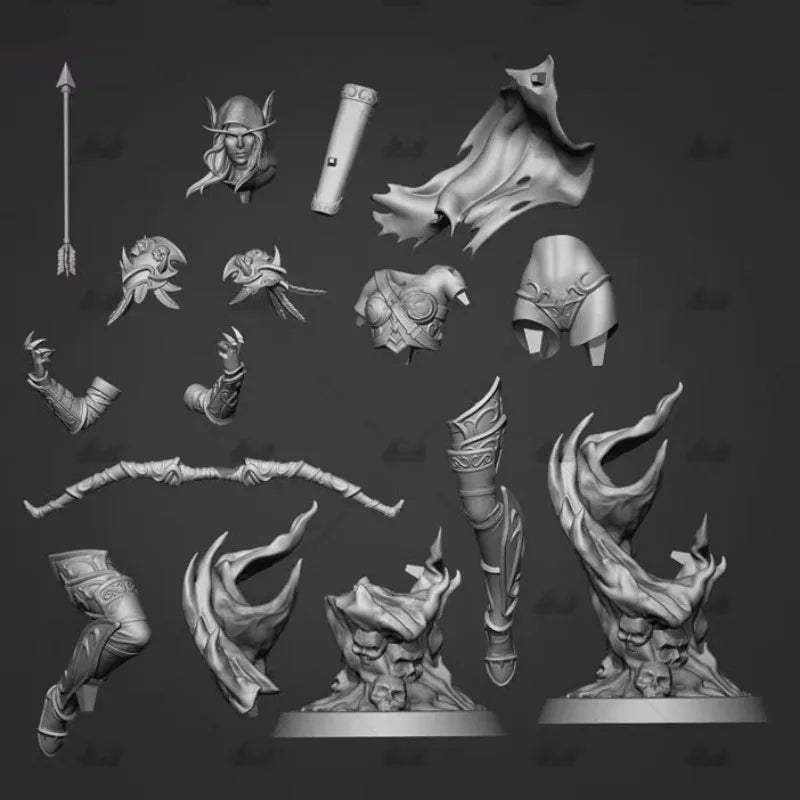 1/24 Medieval Female Orc Warrior, Resin Model Figure Kit, Unassembled and Unpainted