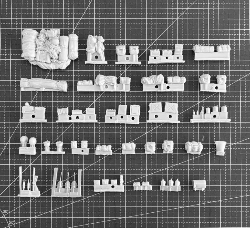 1/35 WWII M20 Armored Car Stowage Set, Resin Model Vehicle Kit, Unassembled and Unpainted