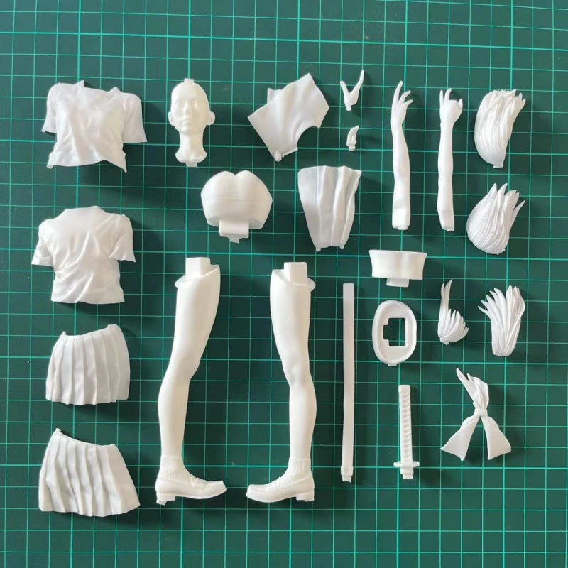 1/8 Schoolgirl Warrior, Resin Model Figure Kit, Anime Theme, Unassembled and Unpainted