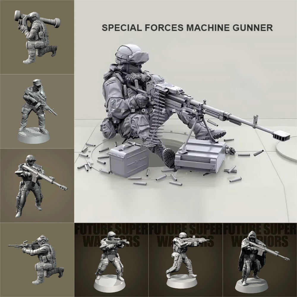 50mm Modern Special Forces Anti-armor Operator, Resin Model Figure Kit, Unassembled and Unpainted