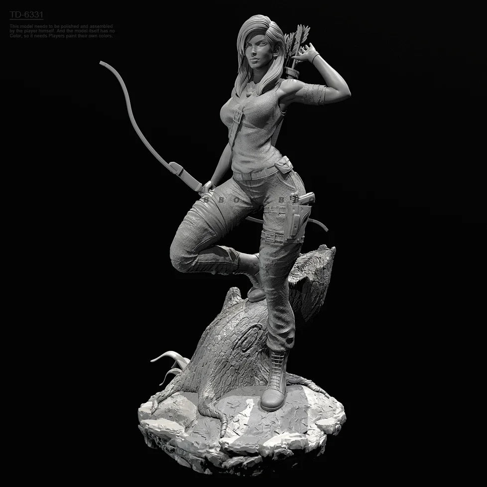 75mm Dragon Archer, Resin Model Figure Kit, Fantasy Theme, Unassembled and Unpainted