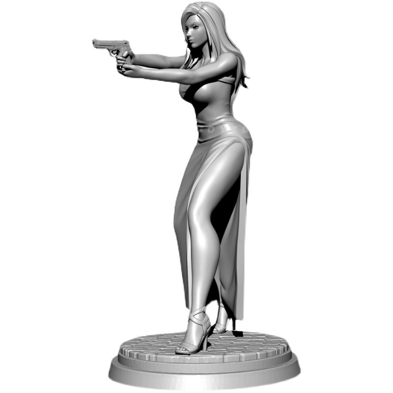 50mm Sci-Fi Fantasy Female, Resin Model Figure Kit, Unassembled and Unpainted