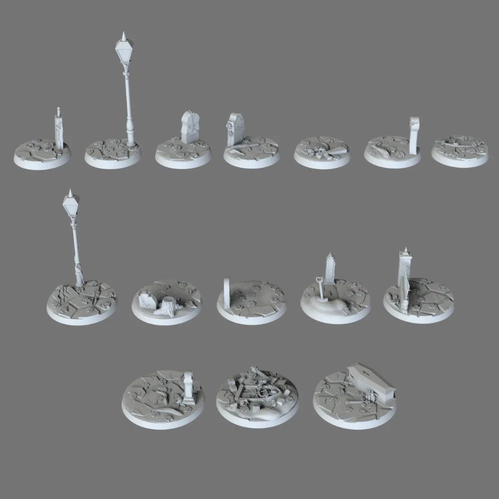 Base Elements, Resin Model Terrain Kit, Fantasy Theme, Unpainted