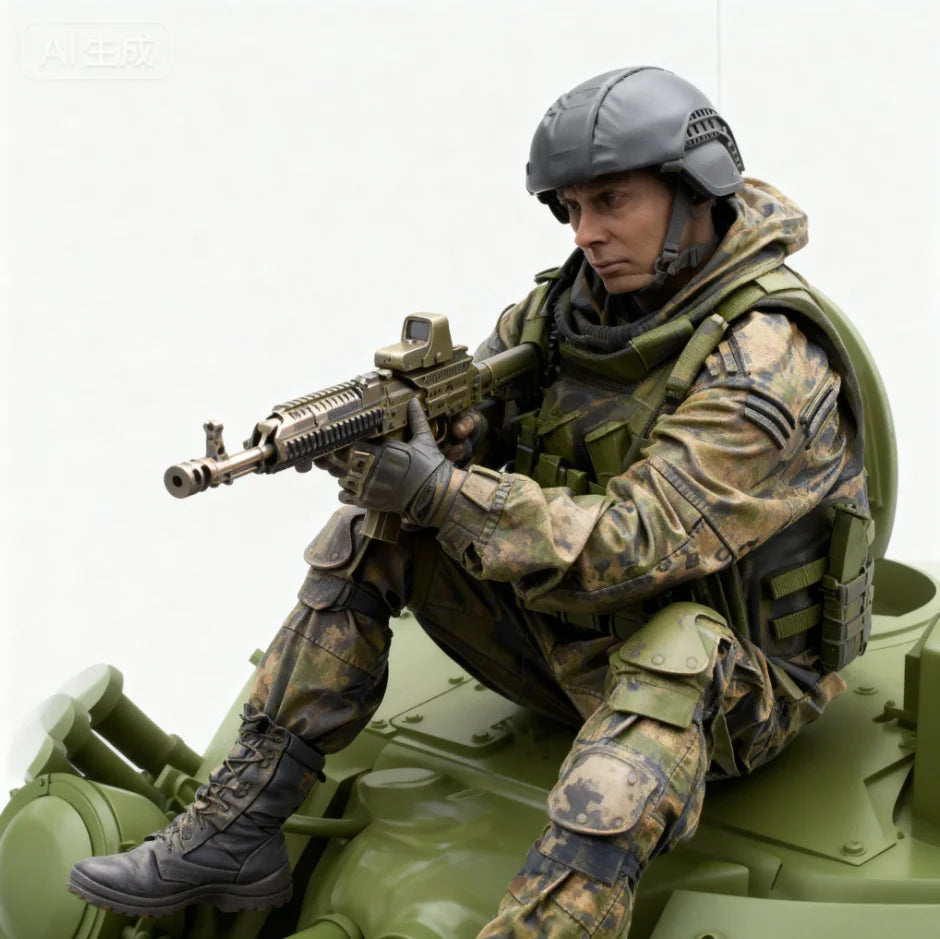 1/35 Modern Special Forces Operators in Combat Stance, 3 Figures, Resin Model Figure Kit, Unassembled and Unpainted