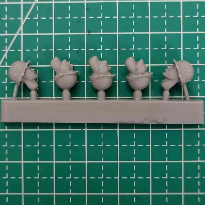 1/35 WWII American Paratroop Heads, 10 Figures, Resin Model Bust Kit, Unassembled and Unpainted