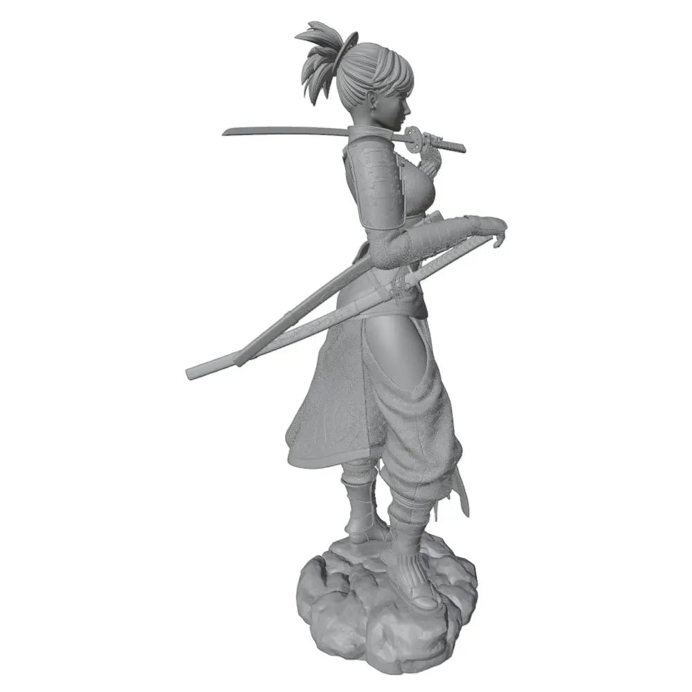 1/24 Warrior with Rifle, Resin Model Figure Kit, Fantasy Theme, Unassembled and Unpainted