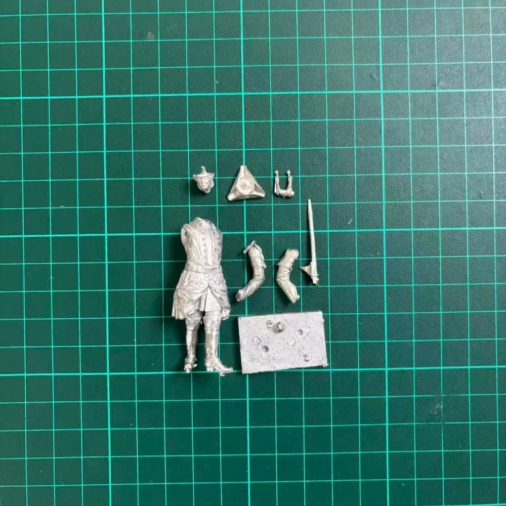 54mm Napoleonic Swedish Cavalry Officer, Resin Model Figure Kit, Unassembled and Unpainted