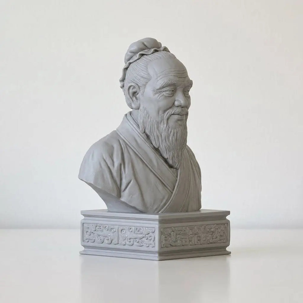 120mm Ancient Confucian Sage Busts, 3 Figures, Resin Model Bust Kit, Unassembled and Unpainted