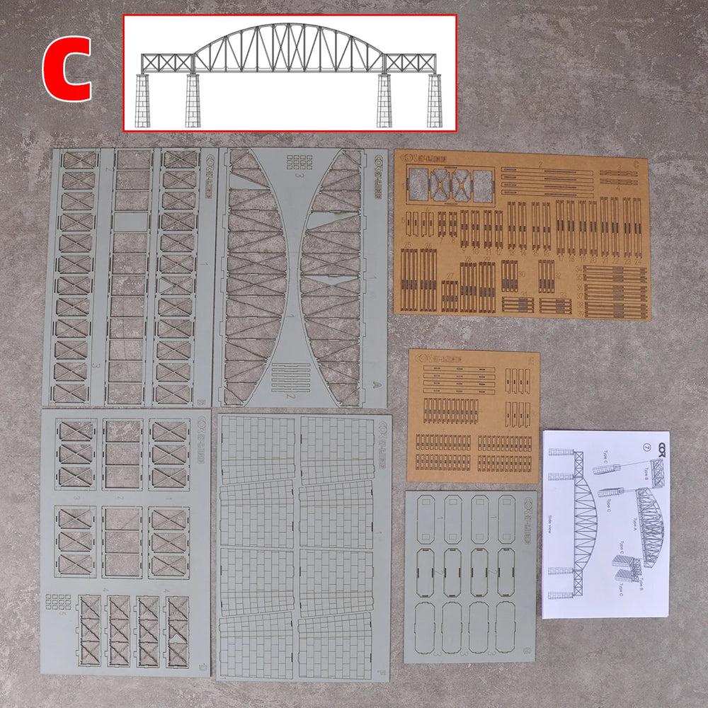 1/87 Railway Bridge, Resin Model Diorama Kit, Historical Theme, Unassembled and Unpainted