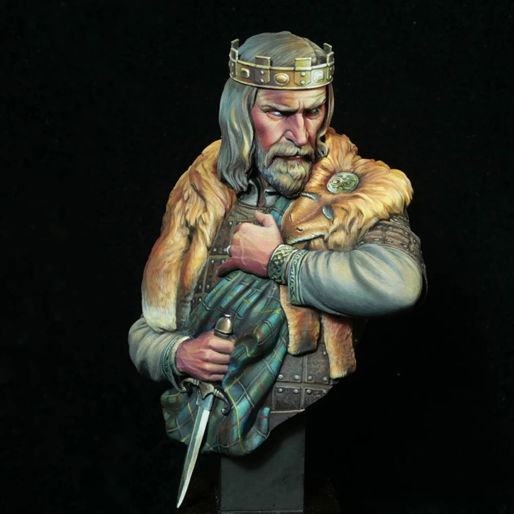 1/12 Medieval Warrior King Guardian, Resin Model Bust Kit, Unassembled and Unpainted