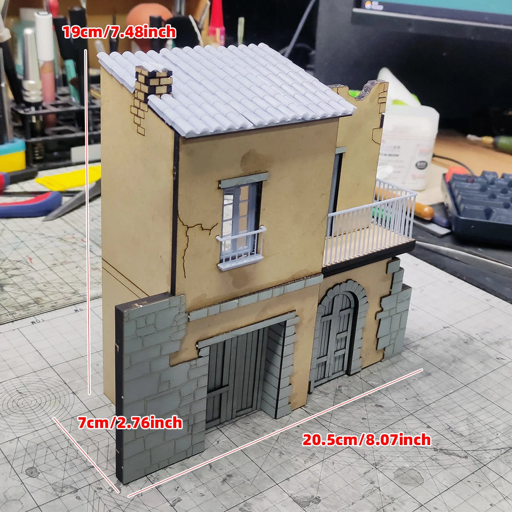 1/35 Western European Rural Houses, Resin Model Diorama Kit, Historical Theme, Unassembled and Unpainted