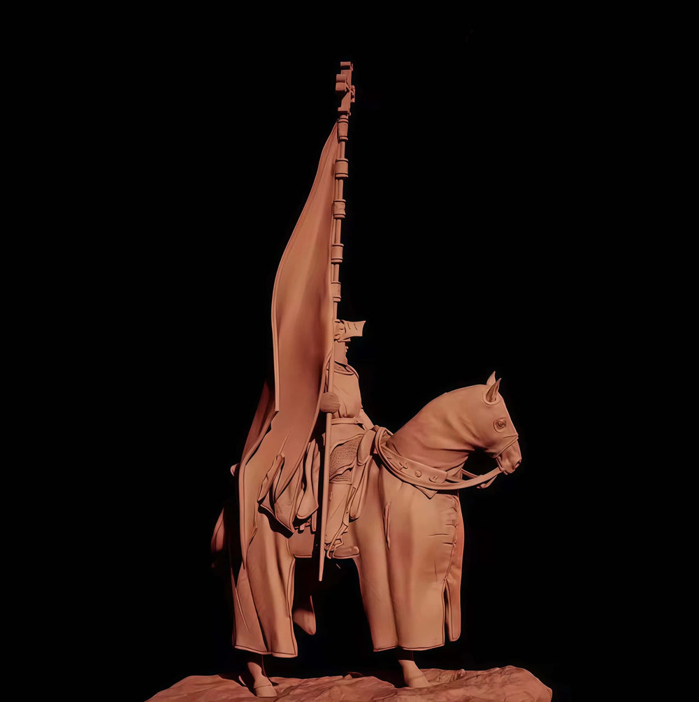 1/24 Medieval Crusader Cavalry, 3 Figures, Resin Model Figure Kit, Unassembled and Unpainted