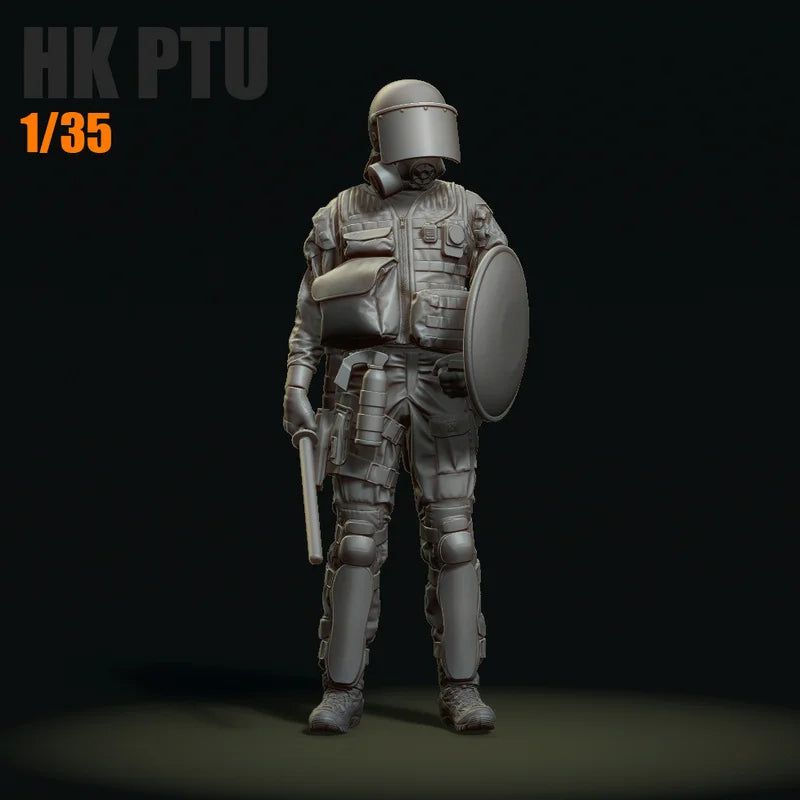 1/35 Modern Hong Kong Police Officer, Resin Model Figure Kit, Unassembled and Unpainted