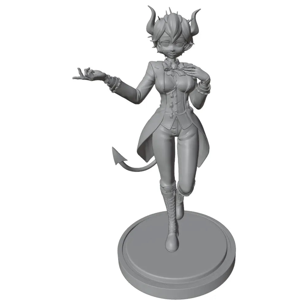 1/24 Spiky-Horned Demon in Tactical Coat, Resin Model Figure Kit, Anime Theme, Unassembled and Unpainted
