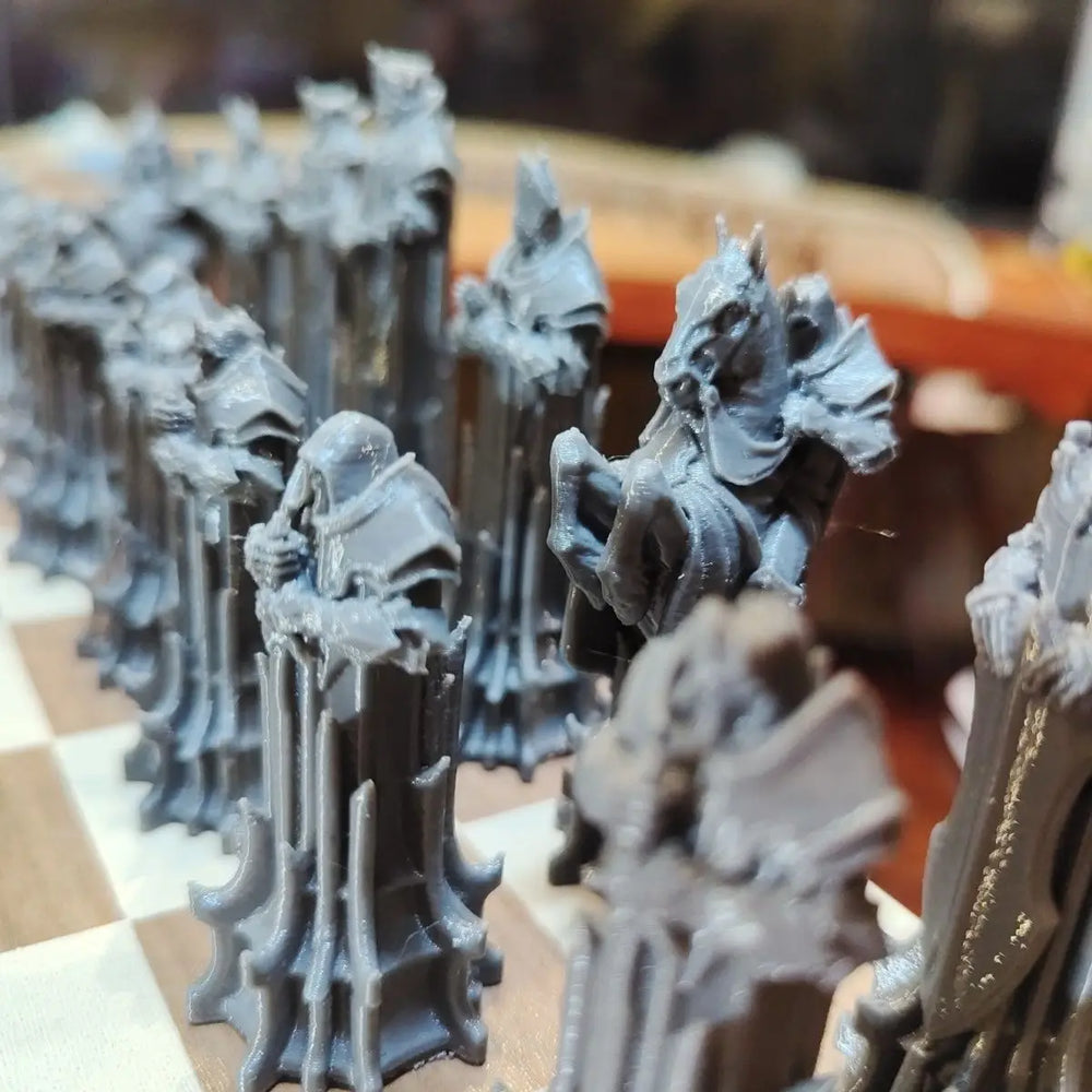 Medieval Paladin Holy Knight Chess, 32 Figures, Resin Model Figure Kit, Unassembled and Unpainted