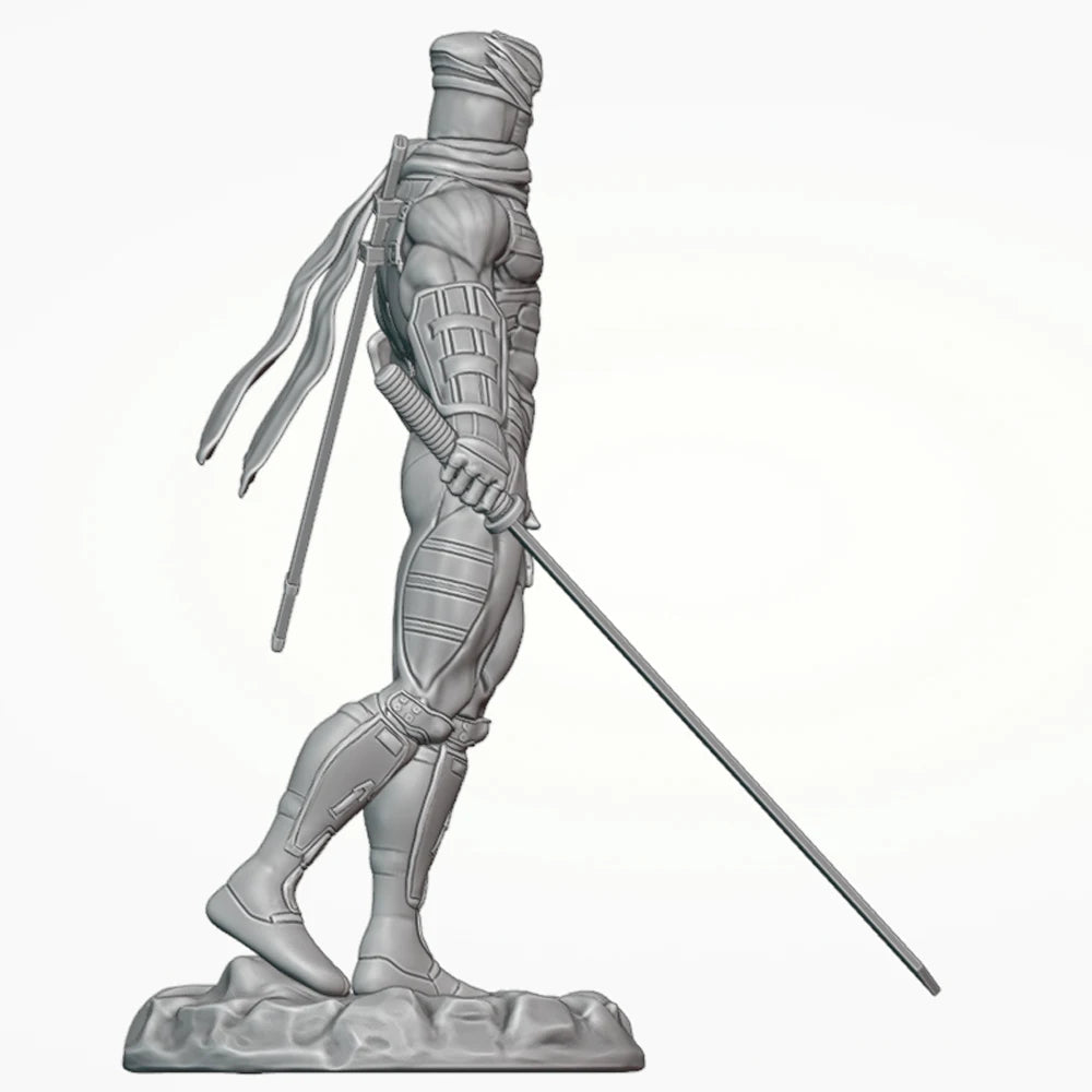 1/24 Ninja Samurai Warrior, Resin Model Figure Kit, Fantasy Theme, Unassembled and Unpainted