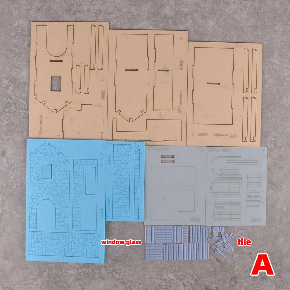 1/35 Medieval Stone Cottage, Resin Model Diorama Kit, Unassembled and Unpainted