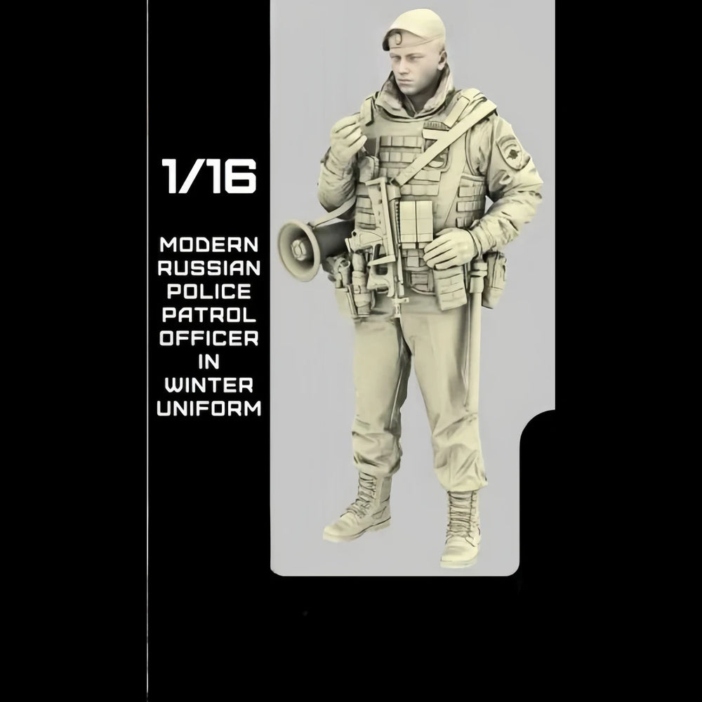 1/16 Modern Russian Police Officer, Resin Model Figure Kit, Unassembled and Unpainted
