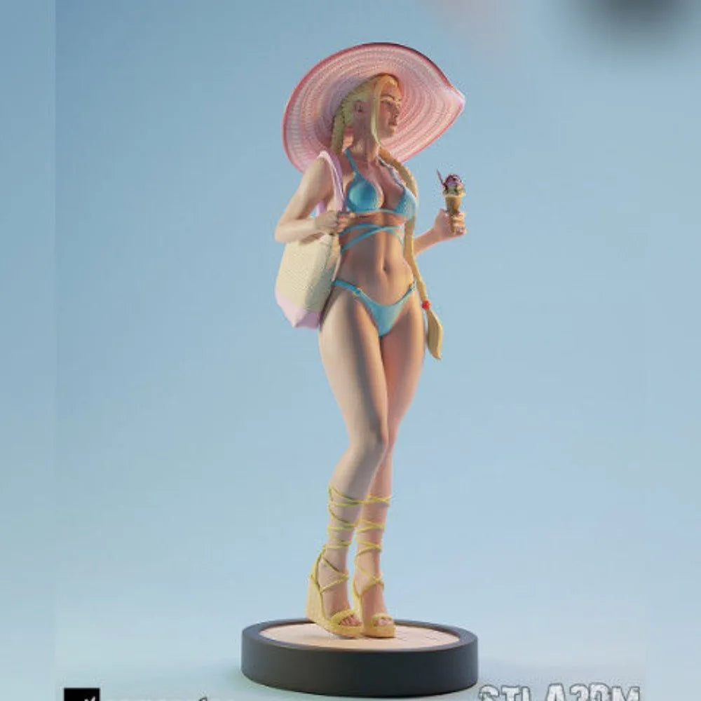 Summer Swimsuit Beauty, Resin Model Figure Kit, Unassembled and Unpainted