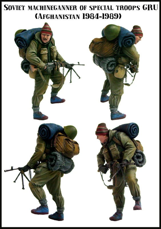 1/35 Cold War Soviet GRU Afghanistan, 4 Figures, Resin Model Figure Kit, Unassembled and Unpainted