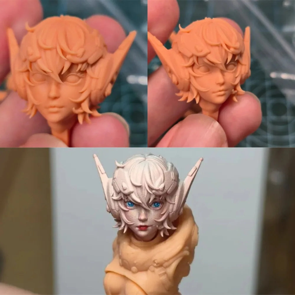 120mm Mechanical Girl Warrior, Resin Model Figure Kit, Fantasy Theme, Unassembled and Unpainted