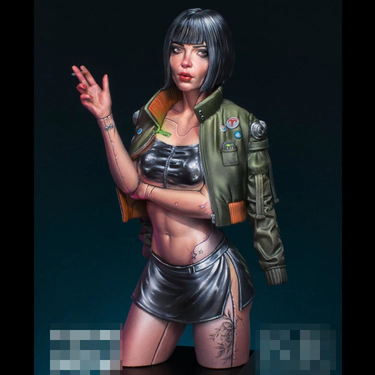 1/10 Modern C.O.R.A. Anime Soldier, Resin Model Bust Kit, Unassembled and Unpainted
