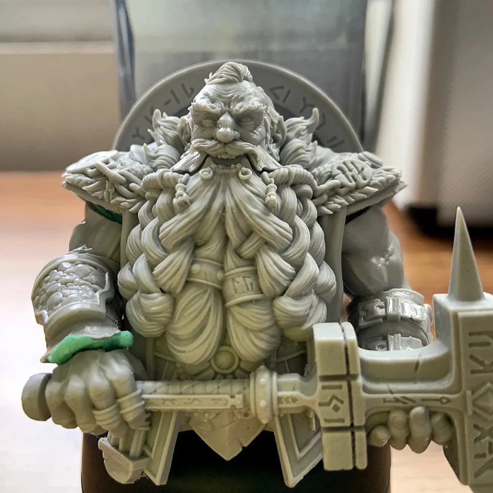 1/10 Dwarf Soldier, Resin Model Bust Kit, Fantasy Theme, Unassembled and Unpainted