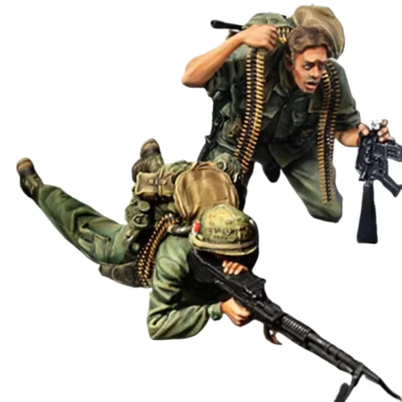 1/35 Vietnam War American Jungle Combat, 2 Figures, Resin Model Figure Kit, Unassembled and Unpainted