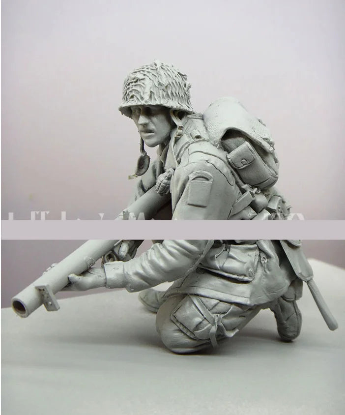 1/16 WWII Infantrymen, 3 Figures, Resin Model Figure Kit, Unassembled and Unpainted
