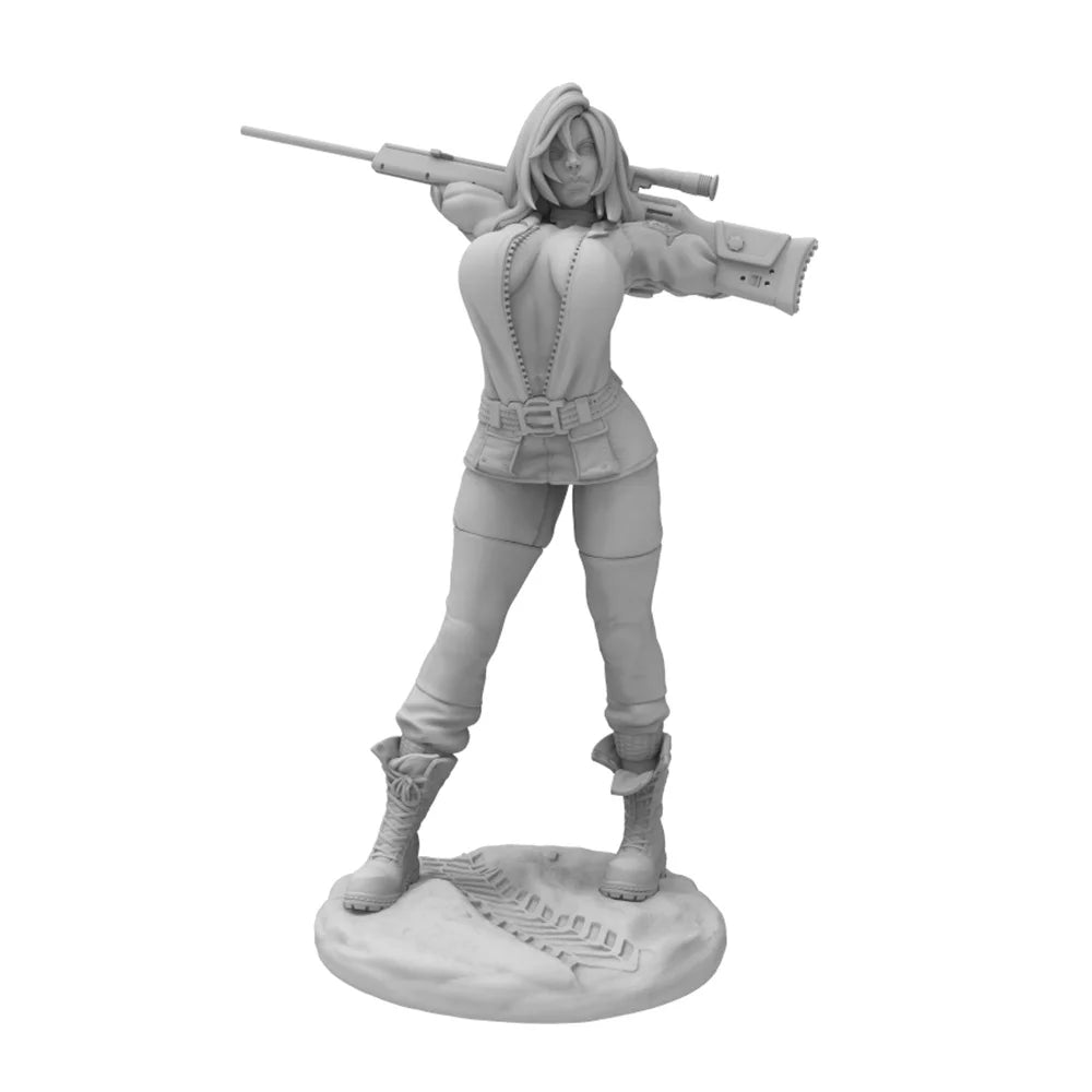 1/24 Modern Female Tactical Sniper Operator, Resin Model Figure Kit, Unassembled and Unpainted