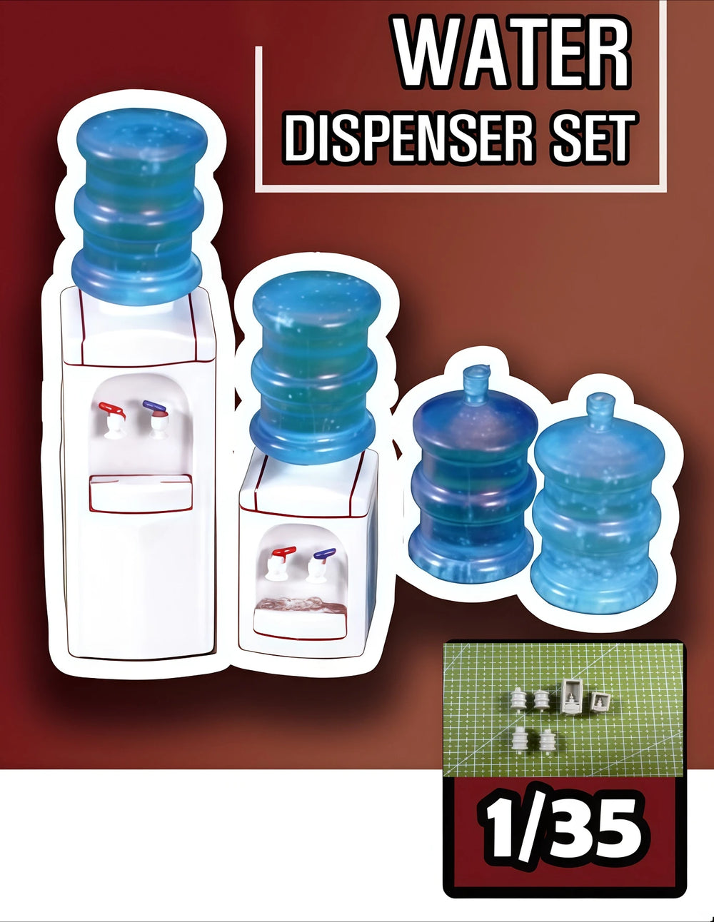 1/35 WWII Water Dispenser, Resin Model Terrain Kit, Unpainted