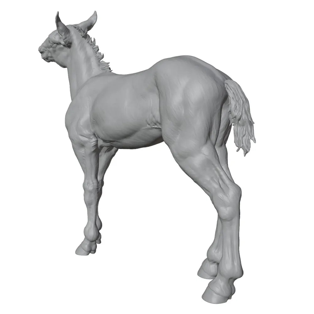 50mm Horse, Resin Model Creature Kit, Wildlife Theme, Unassembled and Unpainted