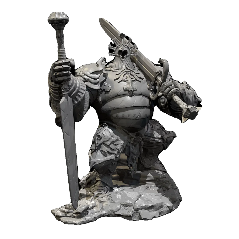 54mm Dark Fantasy Demon Warrior, Resin Model Figure Kit, Fantasy Theme, Unassembled and Unpainted