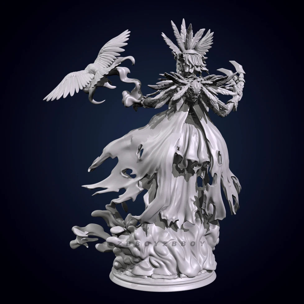 75mm Demon-Angel Female, Resin Model Figure Kit, Fantasy Theme, Unassembled and Unpainted