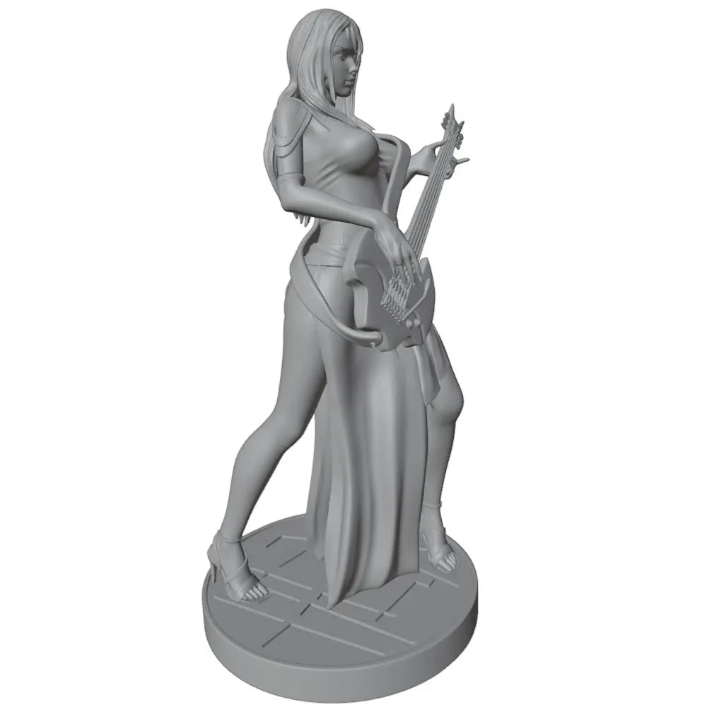 1/24 Female Guitarist, Resin Model Figure Kit, Anime Theme, Unassembled and Unpainted