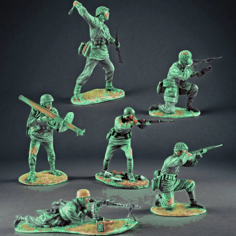 1/35 Modern Infantry Squad with RPG Support, 6 Figures, Resin Model Figure Kit, Unassembled and Unpainted