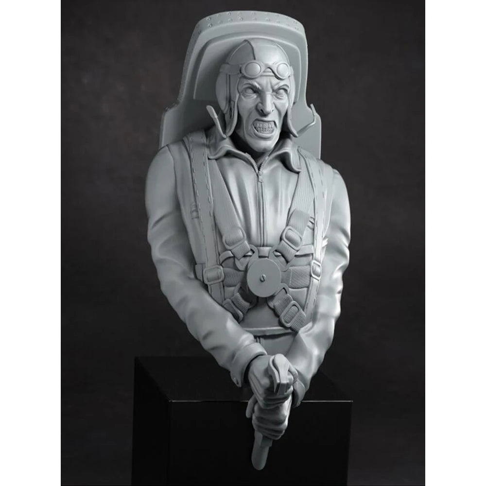 1/10 Modern Female Tactical Operator with Hooded Headwrap, Resin Model Bust Kit, Unassembled and Unpainted