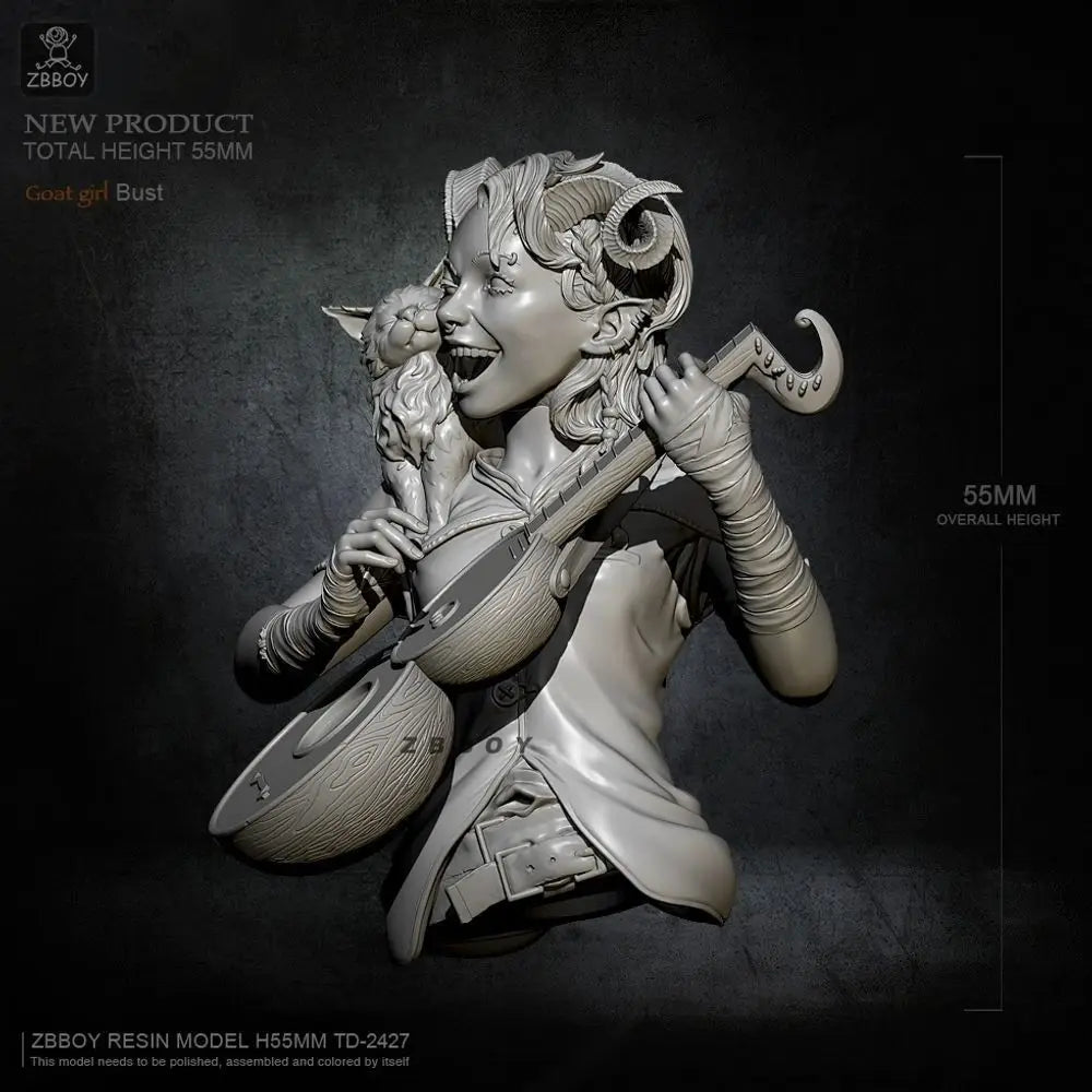 55mm 55mm Fantasy Fairy, Resin Model Bust Kit, Fantasy Theme, Unassembled and Unpainted
