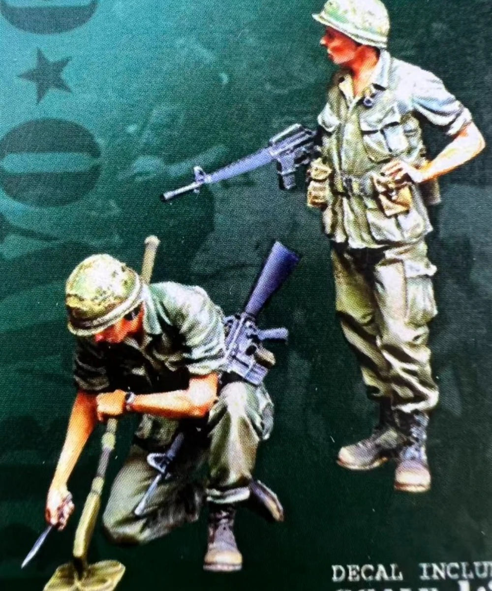 1/35 WWII German Minesweeper Team, 2 Figures, Resin Model Figure Kit, Unassembled and Unpainted