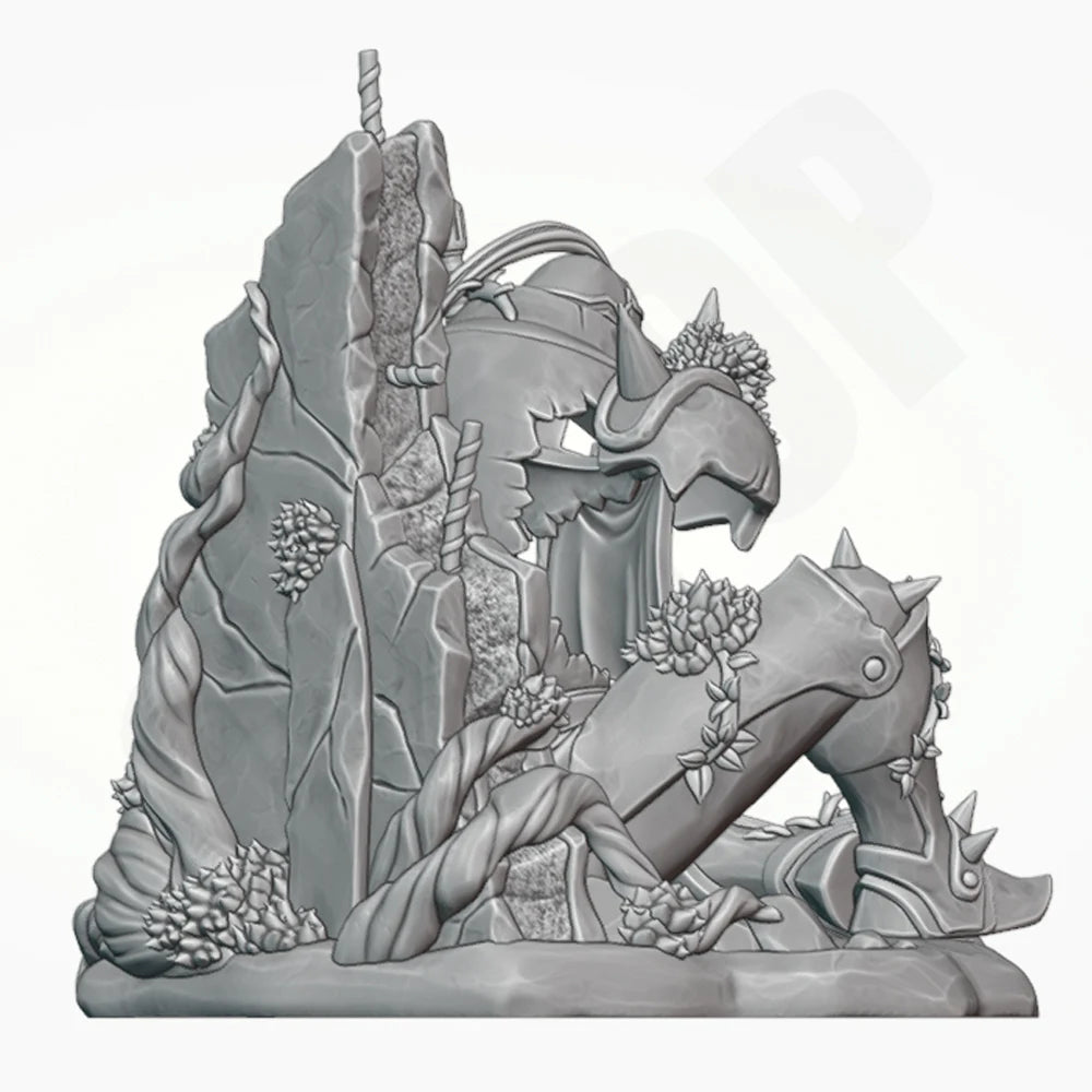 1/16 Iron Warrior, Resin Model Figure Kit, Fantasy Theme, Unassembled and Unpainted