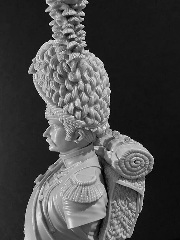 1/6 Napoleonic French Imperial Guard Drummer, Resin Model Bust Kit, Unassembled and Unpainted