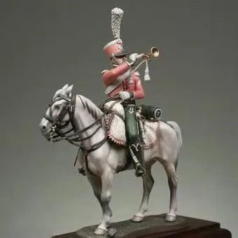 1/32 Napoleonic French Officer Observing with Telescope, Resin Model Figure Kit, Unassembled and Unpainted